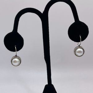 Sterling Silver Silpada Pearl Earrings